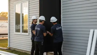 Professional door installation by vinyl siding experts in Atlanta, GA home exterior renovation