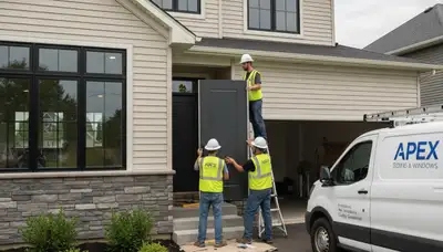 Professional door installation and vinyl siding service in Atlanta, GA home exterior