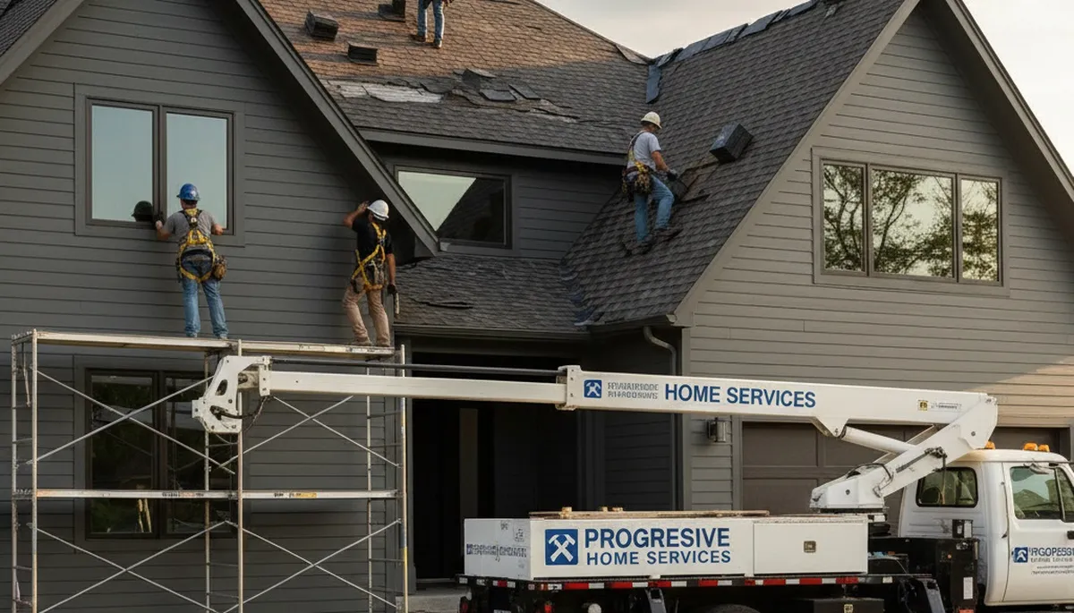 Professional roof repair service in Atlanta GA by Next Level Exteriors fixing storm and leak damage