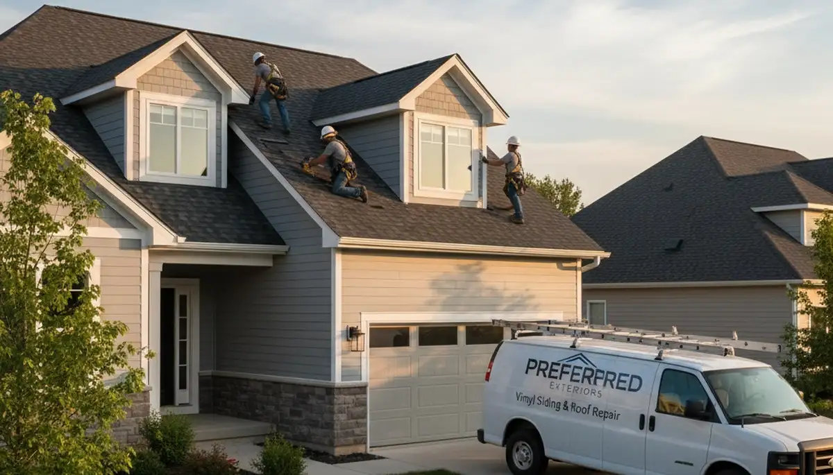 Vinyl siding installation on home exterior in Atlanta, GA by Next Level Exteriors contractors