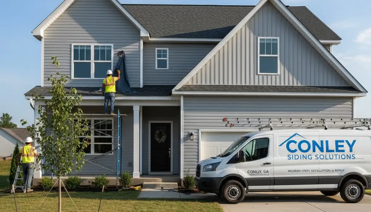 Professional vinyl siding installation on home exterior in Atlanta, GA