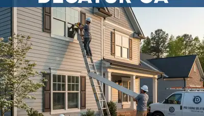 Professional vinyl siding installation on home exterior in Atlanta, GA
