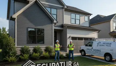 Professional vinyl siding installation on residential home exterior in Atlanta, GA