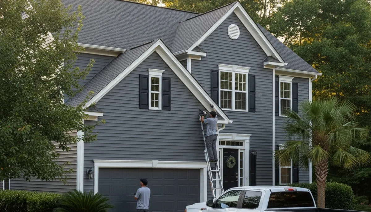 Professional vinyl siding installation on home exterior in Atlanta, GA
