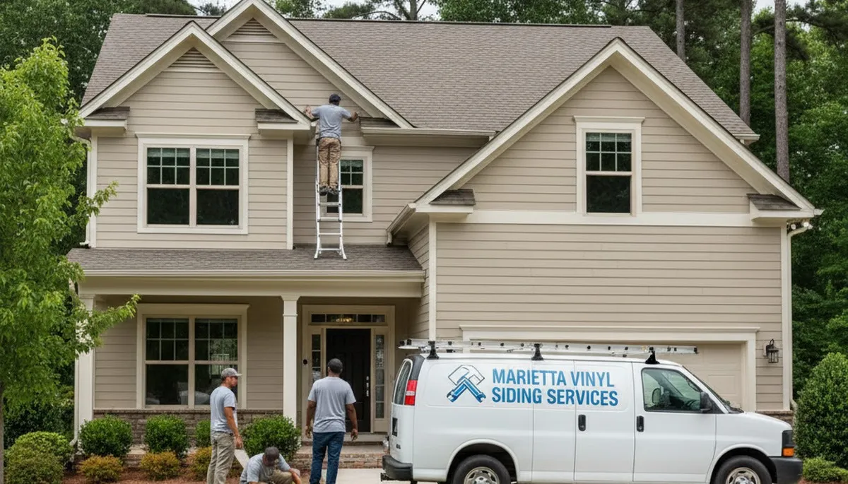 Professional vinyl siding installation on Atlanta GA home exterior by local experts