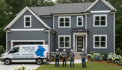 Professional vinyl siding installation on home exterior in Atlanta, GA