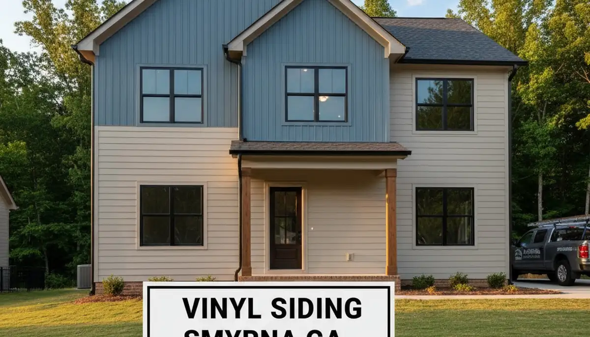Professional vinyl siding installation on Atlanta GA home exterior